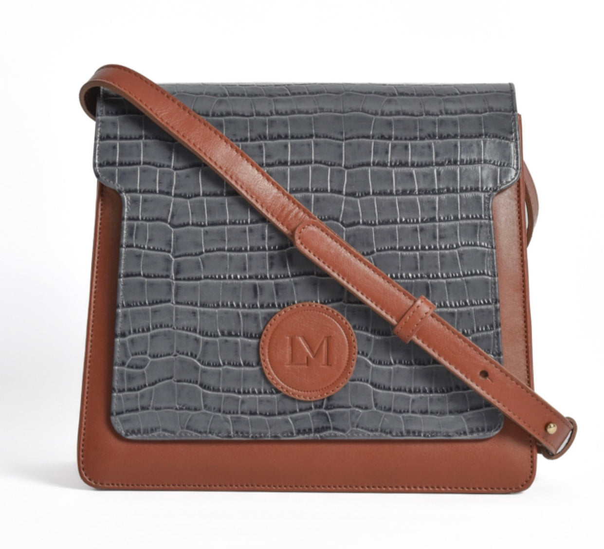 Sac Lipizzan marron et bleu jean