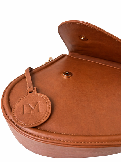 Sac Selle-LM Marron Marbré en Cuir