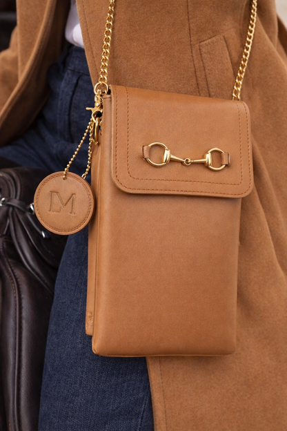 Sac téléphone Diane camel