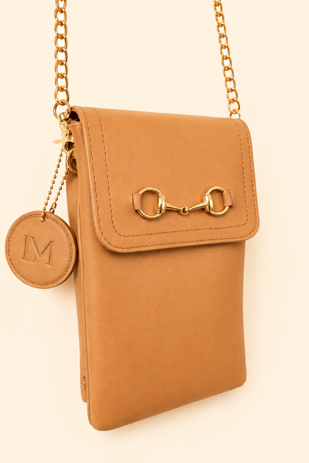 Sac téléphone Diane camel