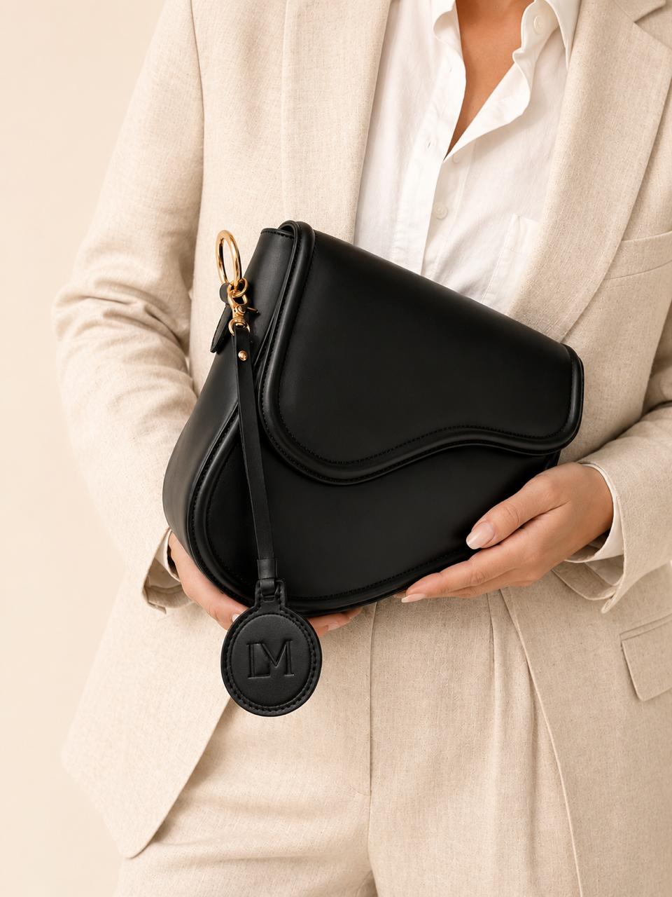 Sac Selle-LM Noir en Cuir 7