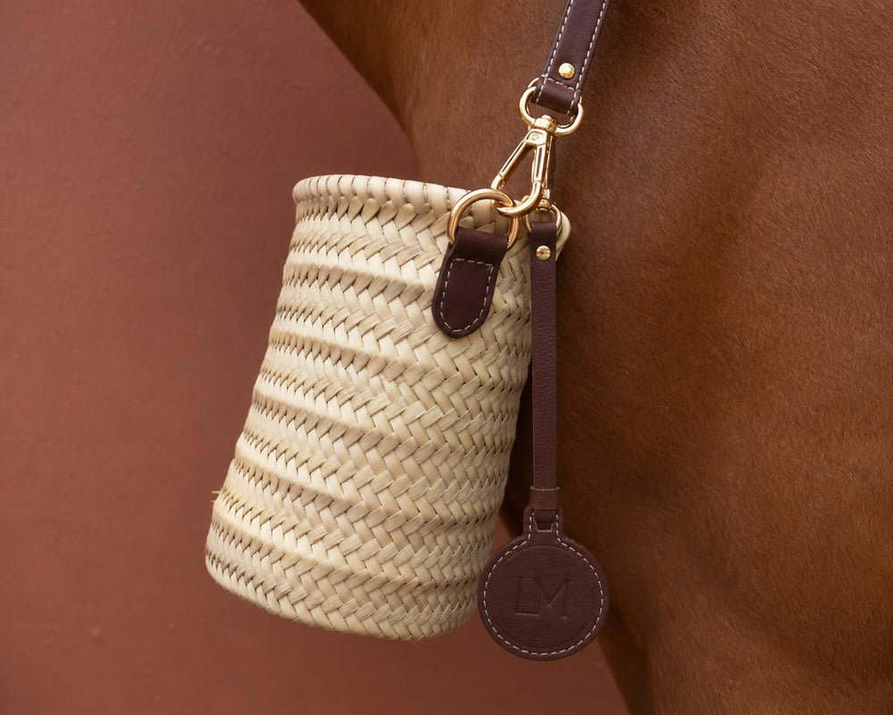 Panier Amazone Marron en Paille Naturelle et Cuir 3