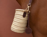 Panier Amazone Marron en Paille Naturelle et Cuir 3