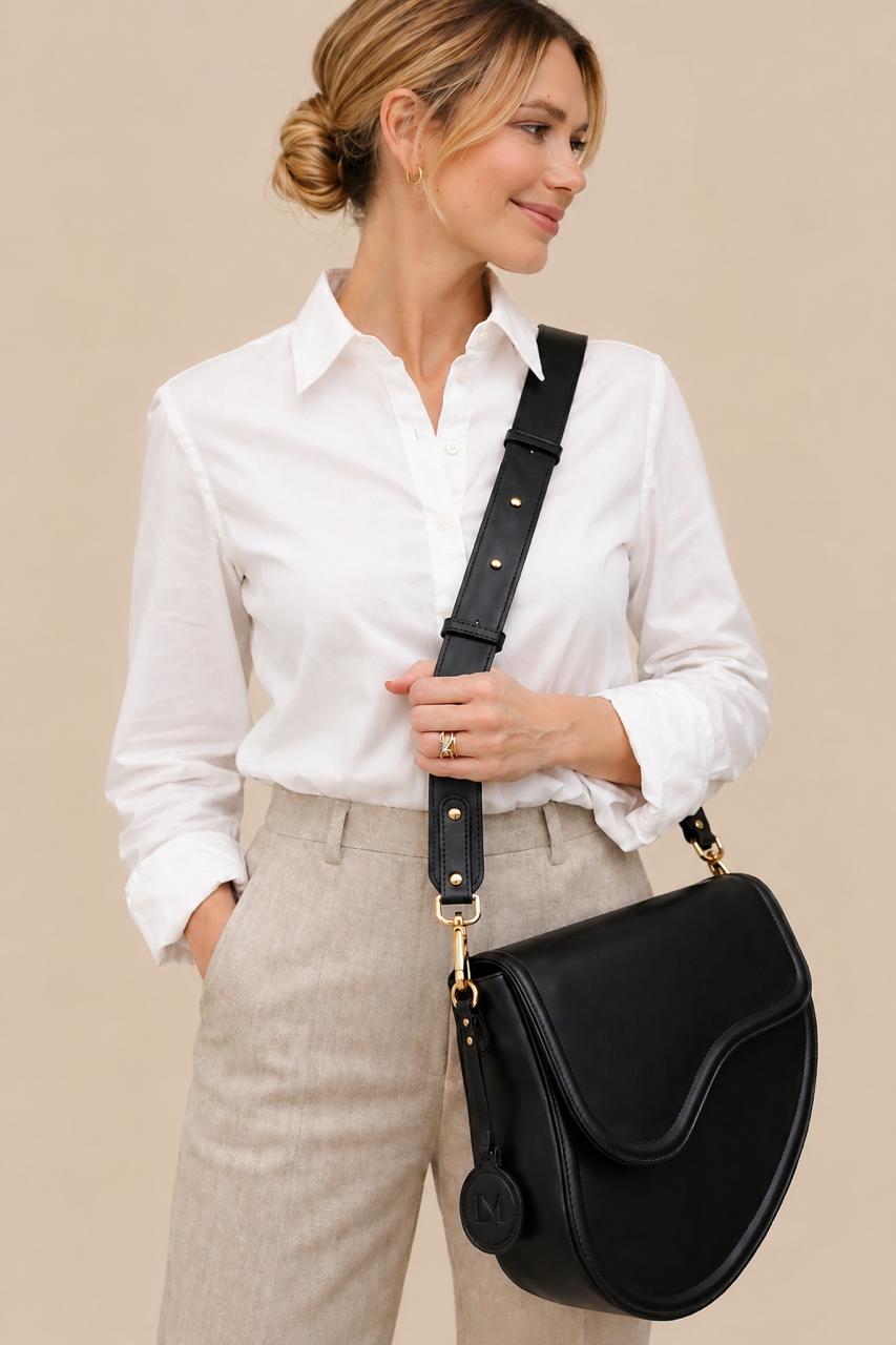 Sac Selle-LM Noir en Cuir 6